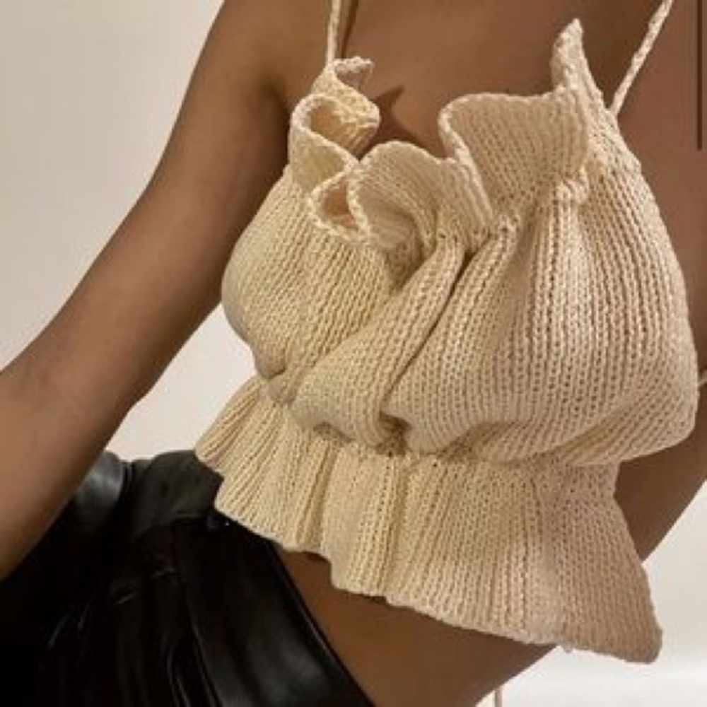 Trois the Label Ruby Knit Crop Top - Picture 2 of 6